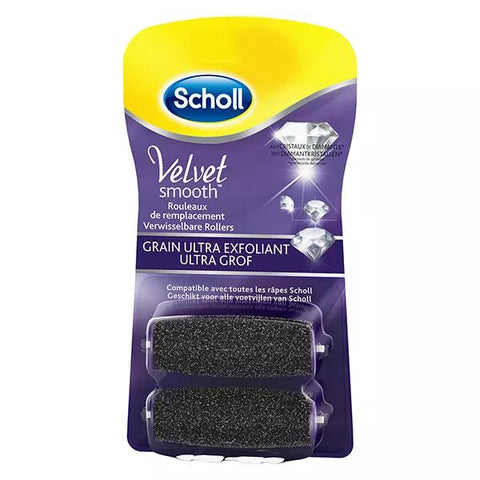 Scholl Velvet Smooth Ultra Exfoliating Replacement Rollers 2 Count