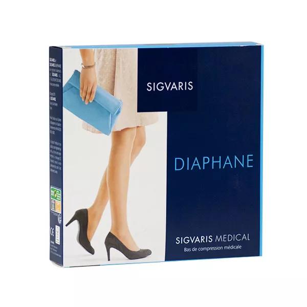 Sigvaris Essentiel Semi-Transparent Bas Auto-Fixants Classe 2 Normal Taille M Dune