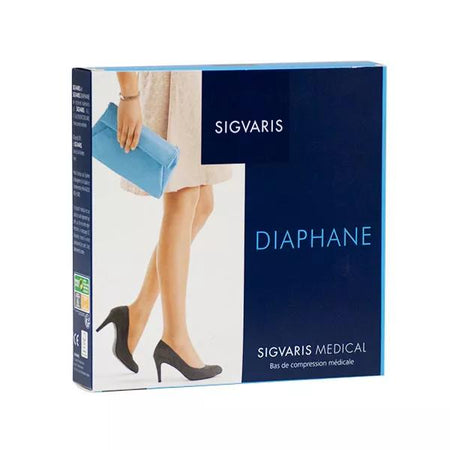 Sigvaris Essentiel Semi-Transparent Bas Auto-Fixants Classe 2 Normal Taille M Dune