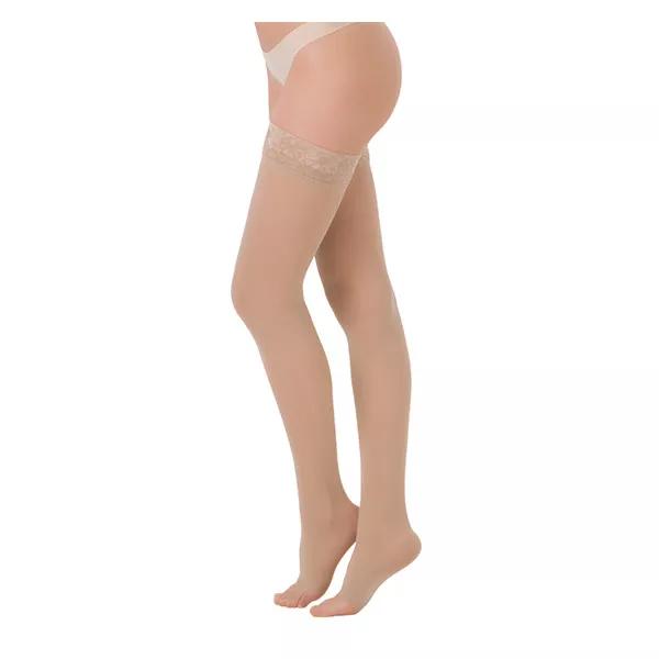 Sigvaris Essentiel Semi-Transparent Bas Auto-Fixants Classe 2 Normal Taille M Naturel