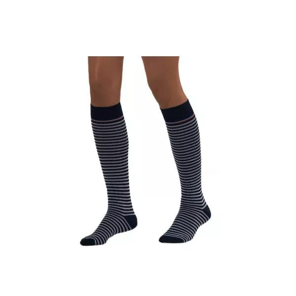 Sigvaris Marinière Femme Chaussettes Classe 2 Taille S Long Bleu