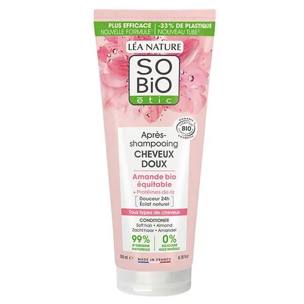 So'Bio Étic Cheveux Doux Après-Shampoing Amande & Protéines de Riz Bio 200ml