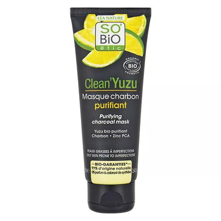 So'Bio Étic Clean’Yuzu Masque Charbon Purifiant Bio (75 ml)