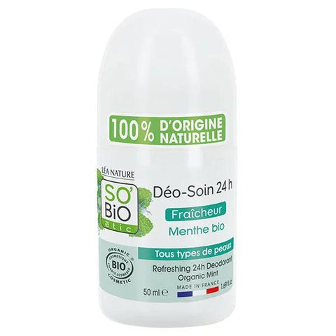 So'Bio Etic 24h Deodorant Care — Organic Mint — 50 ml