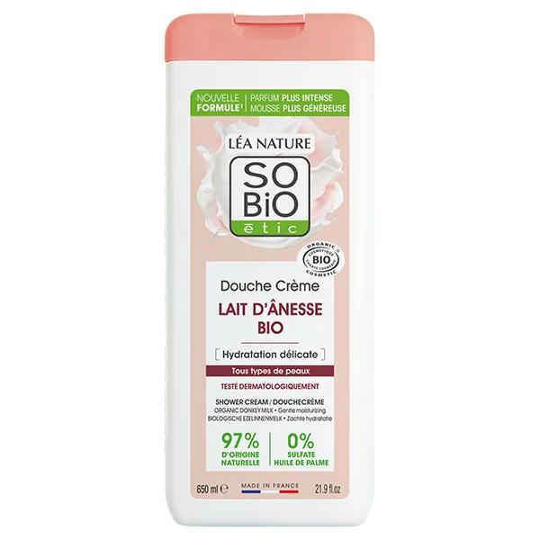 So'Bio Étic Douche Crème Hydratation Délicate Lait d'Ânesse Bio 650ml