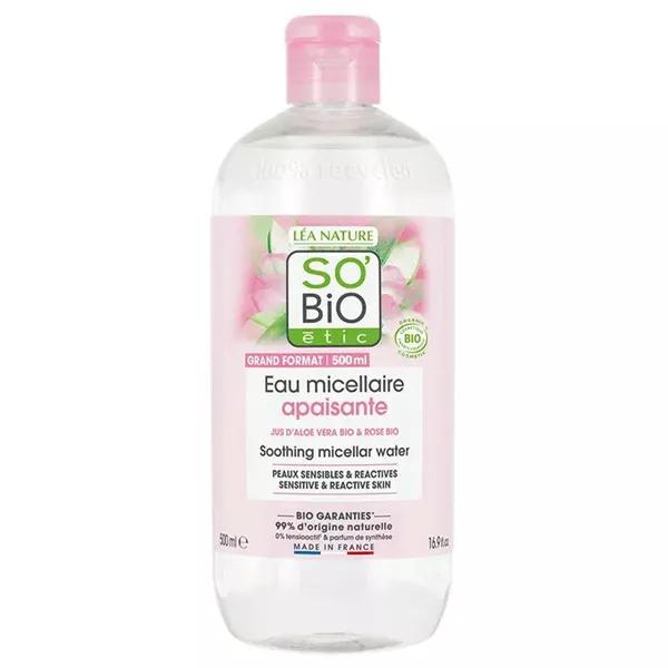 So'Bio Étic Hydra Aloe Vera Eau Micellaire Apaisante Jus d'Aloe Vera Bio (500 ml)