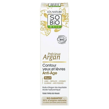 So'Bio Étic Précieux Argan Contour Yeux Lèvres Anti-Âge (15 ml)