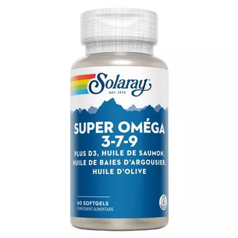 Solaray Super Omega 3-7-9 + Vitamin D 60 capsules