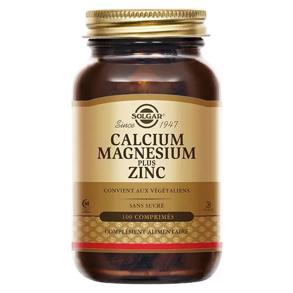 Solgar Calcium Magnésium Zinc 100 comprimés