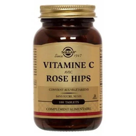Solgar Vitamine C 500 avec Rose Hips 100 comprimés