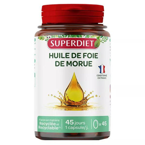 Superdiet Huile de Foie de Morue 45 capsules