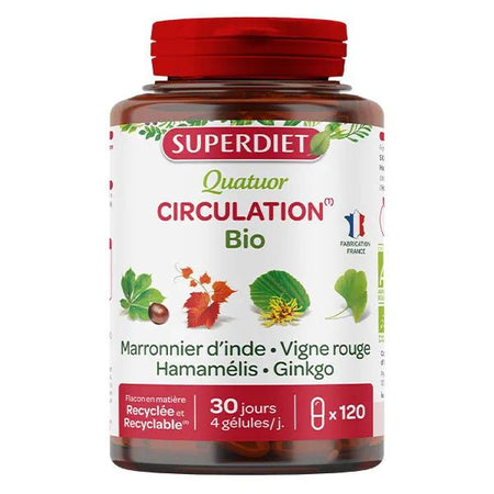 Superdiet Quatuor Circulation Bio 120 gélules