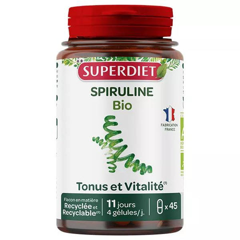 Superdiet Organic Spirulina 45 capsules