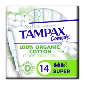 Tampax Compak Algohodon Super tampons (14 unités)
