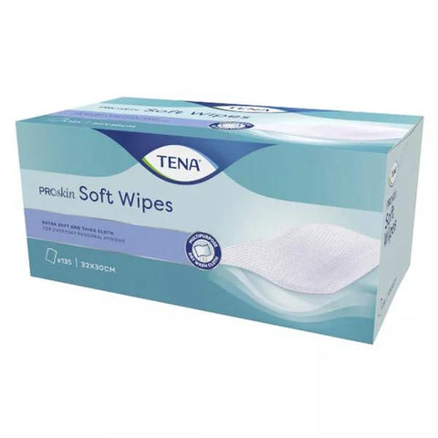 TENA Proskin Soft Wipe lingettes sèches (30 x 32 cm, 135 unités)