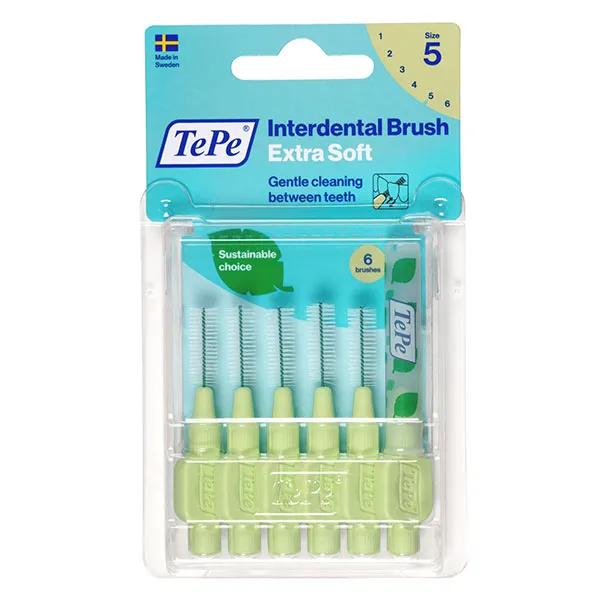 TePe Brossettes Interdentaires Extra-souples Vert 0.8 mm 6 brossettes