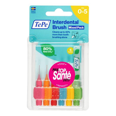 TePe Brossettes Interdentaires Originales Assortiment toutes tailles (0.4-0.8 mm) 6 brossettes