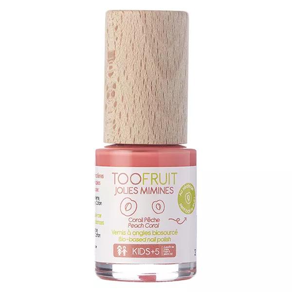 Toofruit Enfant Mains Jolies Mimines Vernis à Ongles Corail Pêche Biosourcé 10ml
