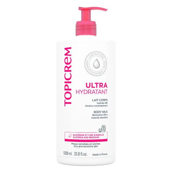 Topicrem Lait Corps Ultra Hydratant Format Eco 1L