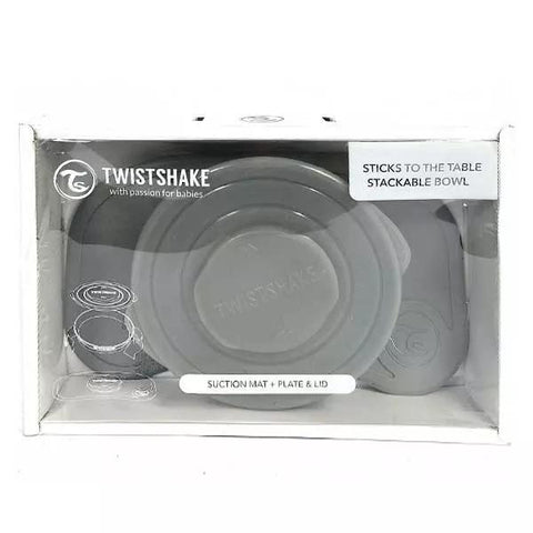 Twistshake Click Mat Mini Plate + Pastel Grey Plate +6m