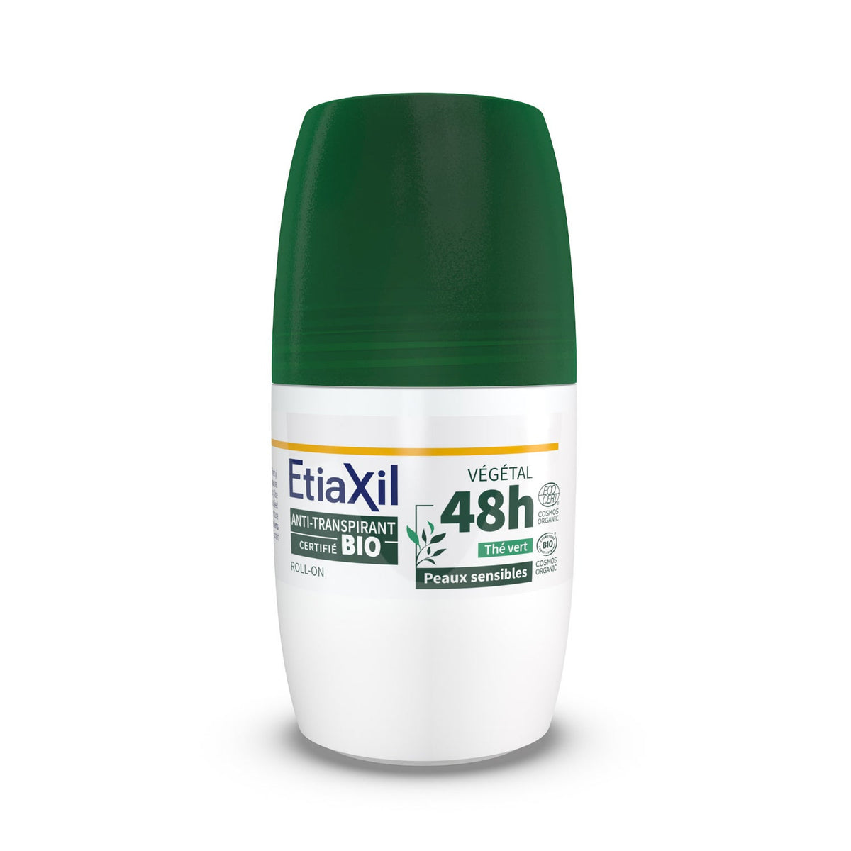 Etiaxil Bio Déodorant Anti-Transpirant Végétal 48h Thé Vert Roll-On 50ml