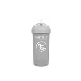 TwistShake Straw Cup Pastel Grey +6m (360 ml)