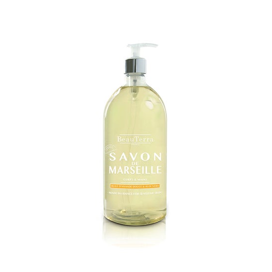 BeauTerra Savon de Marseille Liquide Surgras Amande Douce (300 ml)