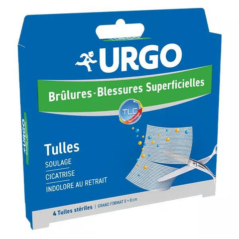 URGO Burns Dressings 8X8, PF, box of 4 dressings