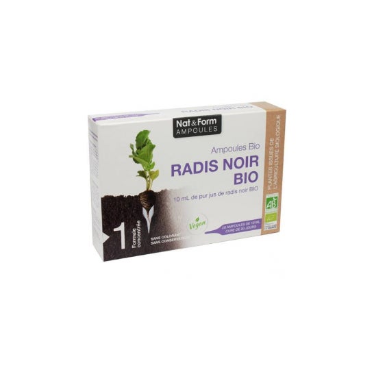 Nat&Form Ampoules Radis Noir Bio 20x10ml