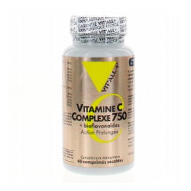 Vit'All+ Complexe de Vitamine C 750 + Bioflavonoïdes (60 comprimés)