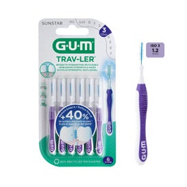 GUM Trav-Ler Brosse Interdentaire 1,2 mm 6 Unités