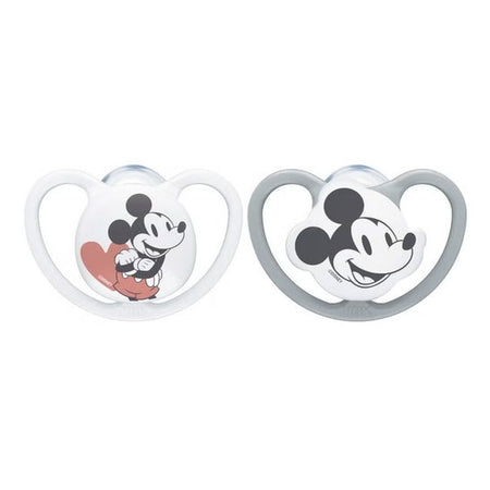 Nuk Sucette physiologique silicone 6-18 mois Mickey 2 pièces