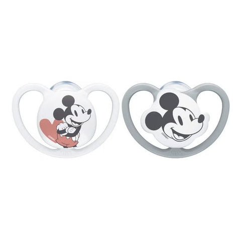 Nuk Sucette physiologique silicone 6-18 mois Mickey 2 pièces