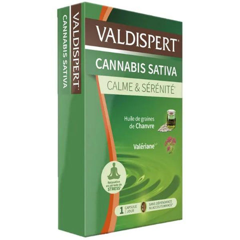 Valdispert Cannabis Sativa Calme et sérénité Complément alimentaire 24 capsules