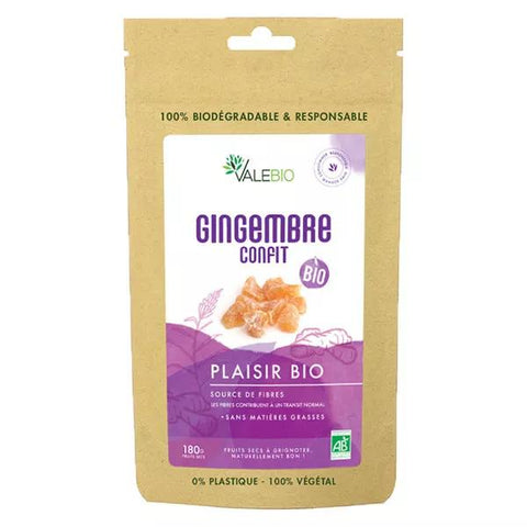 Valebio Organic Candied Ginger 180g