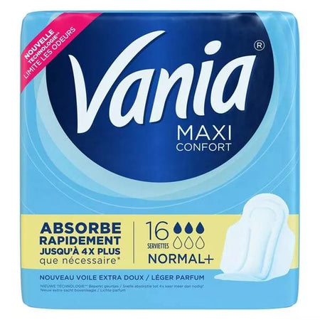 Vania Maxi Confort Normal+ Serviettes Périodiques (16 unités)