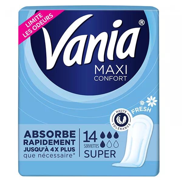 Vania Maxi Confort Super Fresh Serviettes Hygiéniques (14 unités)