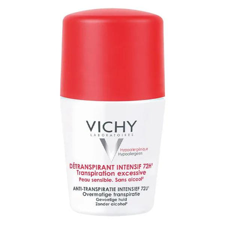 Vichy Détranspirant Intensif 72H Protège & Régule Hypoallergénique bille (50 ml)