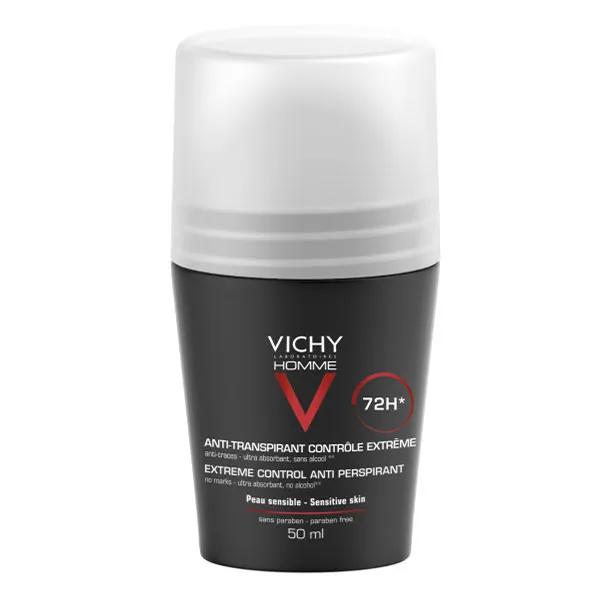Vichy Homme Déodorant Anti-Transpirant Contrôle Extrême 72h Roll-On - 50ml