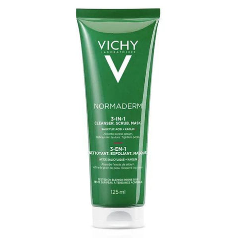 Vichy Normaderm 3-in-1 Cleanser + Scrub + Mask (125 ml)