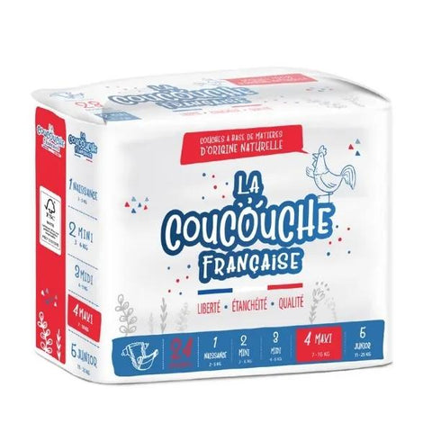 La Coucouche Française Premium Diapers Size 4 (7-18kg) - 24 units