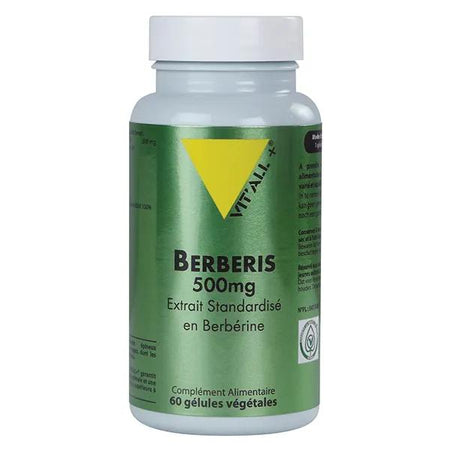 Vit'all+ Berberis Extrait Standardisé en berbérine 500mg - 60 gélules végétales