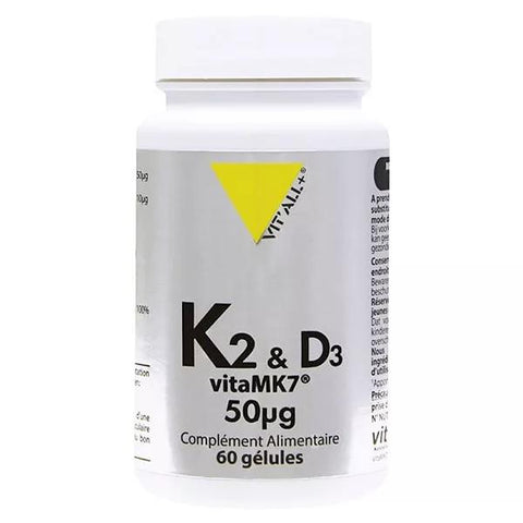 Vit'all+ K2 & D3 VitaMK7® 50µg 60 capsules