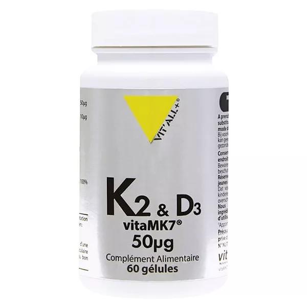 Vit'all+ K2 & D3 VitaMK7® 50µg 60 gélules