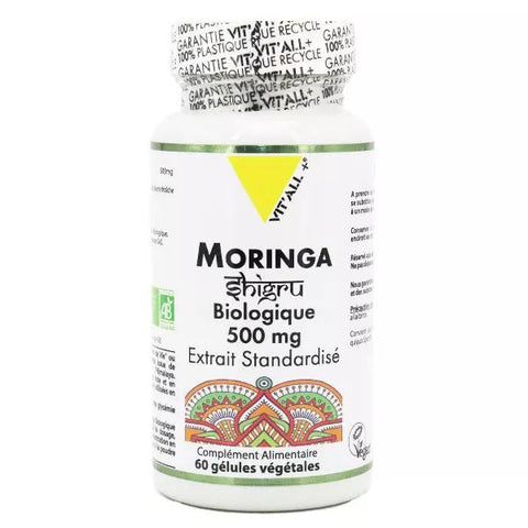 Vit'all+ Organic Moringa 500mg 60 vegetable capsules