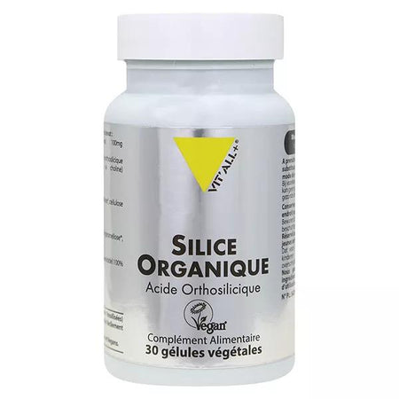 Vit'all+ SILICE ORGANIQUE 25mg Acide Orthosilicique 30 gélules végétales