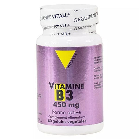 Vit'all+ Vitamin B3 450mg 60 vegetable capsules