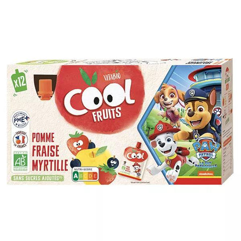 Vitabio Cool Fruits Paw Patrol Apple Strawberry Blueberry Organic 12 x 90g