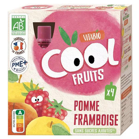 Vitabio Cool Fruits Apple Raspberry Acerola Organic 4 x 90g
