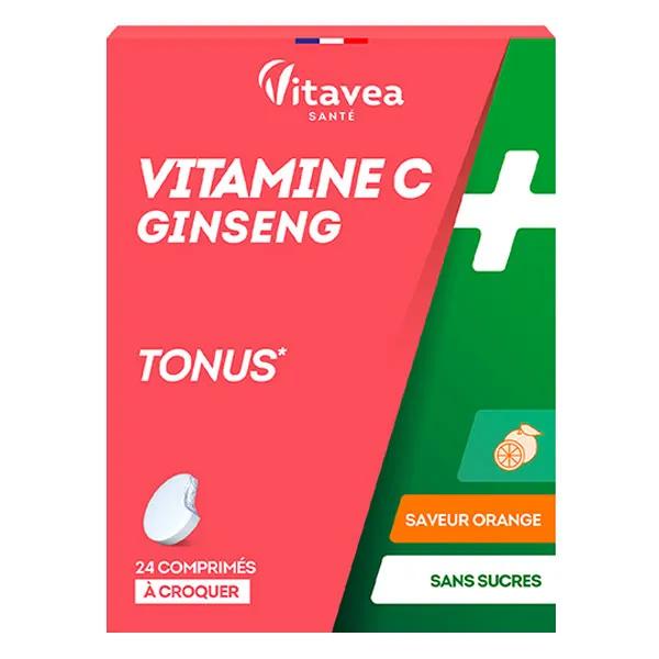 Vitavea Vitamine C + Ginseng Tonus Fatigue 24 comprimés à croquer